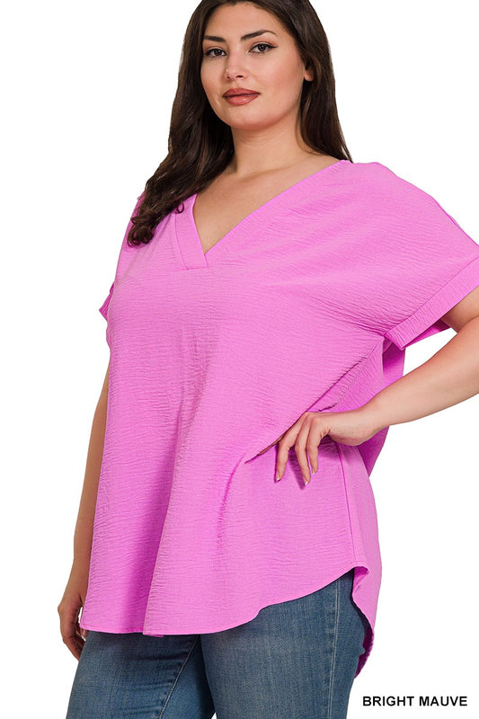 Zenana Bright Mauve Plus Top