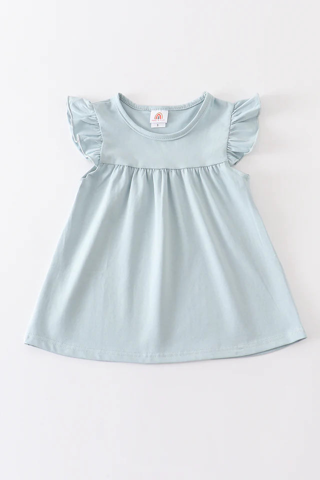 Blue Ruffle Top Girl's