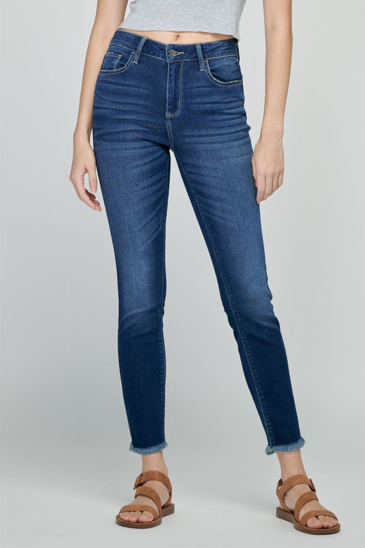 Cello Crop Skinny w/Frayed Hem