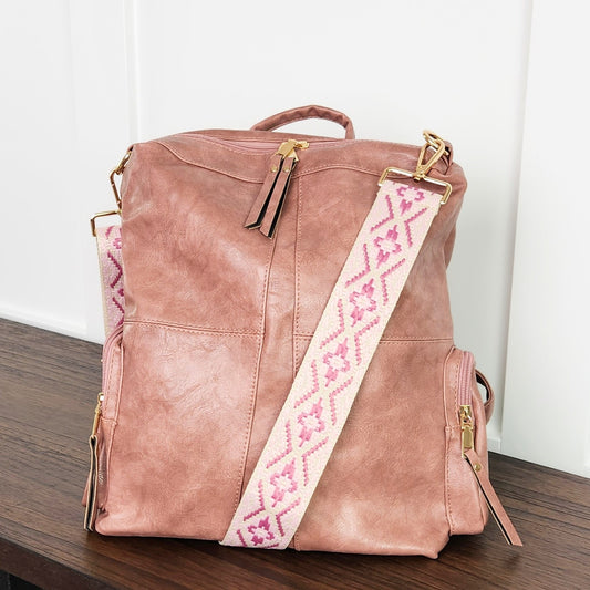 The Charis Backpack Purse Blush