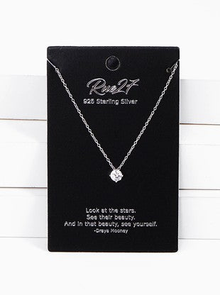 Sterling Silver Diamond Necklace