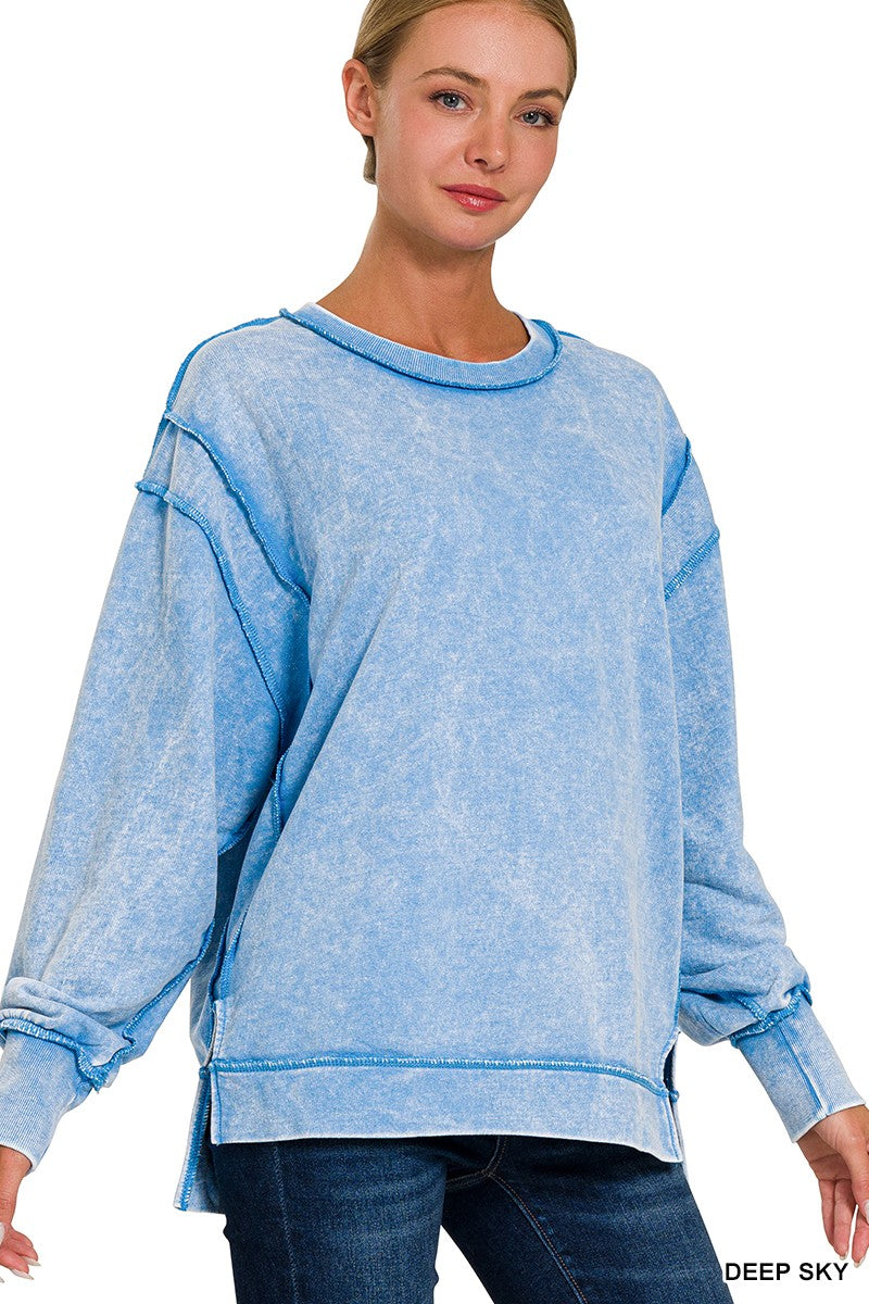 Deep Sky Acid Wash Sweatshirt