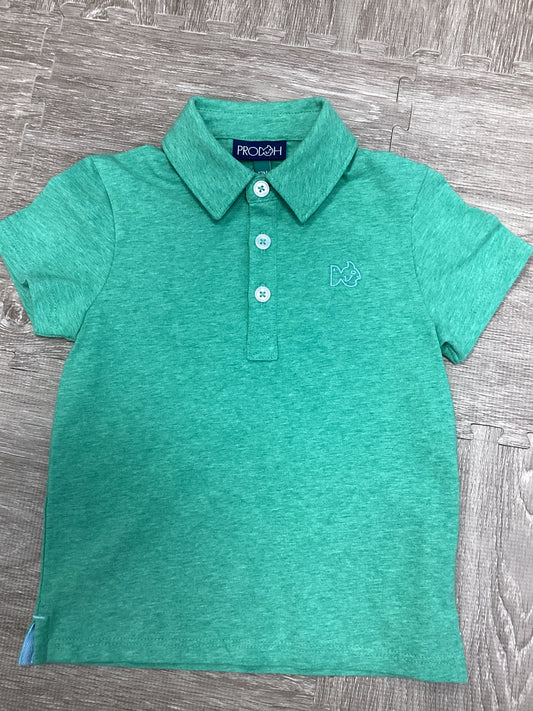 Prodoh Boys Too Cool For School Polo in Green Heather