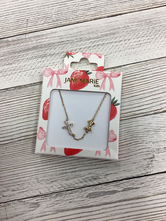 Jane Marie Kids Cross and Bow Necklace