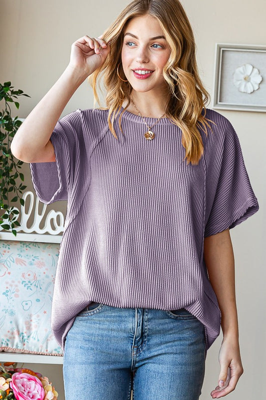 Dusty Lavender Urban Rib Top