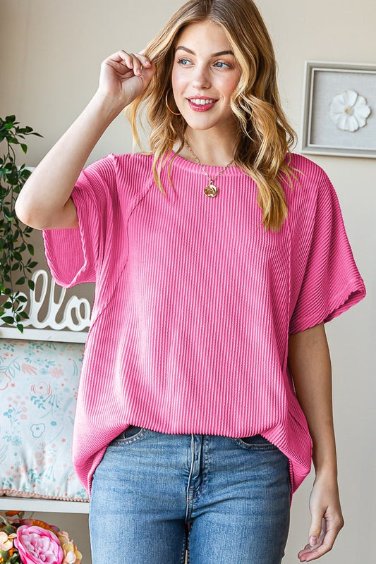 Hot Pink Urban Rib Top