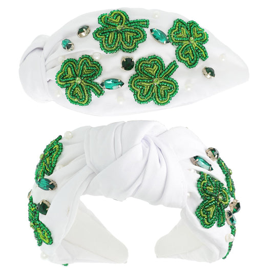 Shamrock Headband White