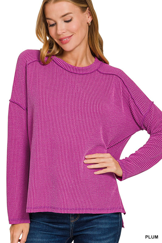 Plum Rib Top