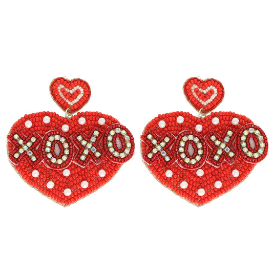 The  XOXO Heart Earrings