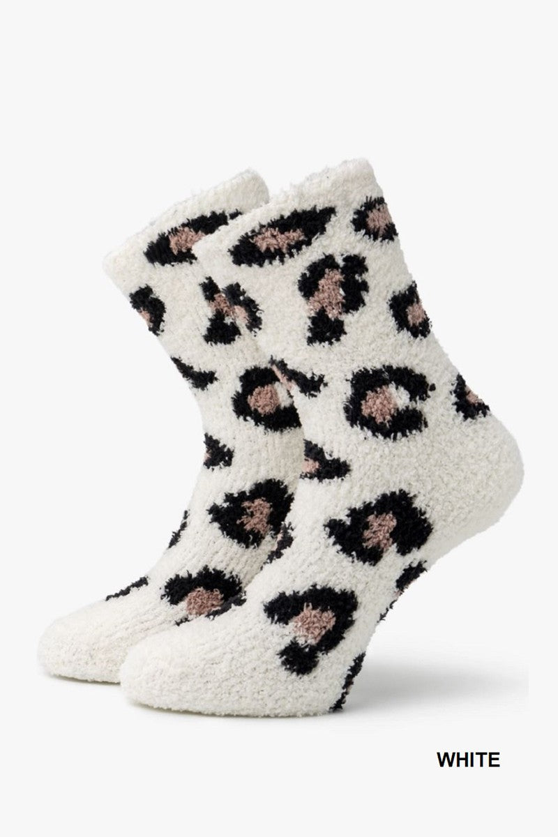 White Leopard Socks