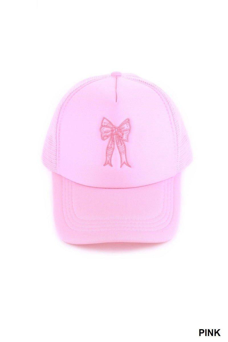 Coquette Ribbon Bow Pink Hat