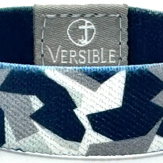 Versible Blue/White Camo Wristband