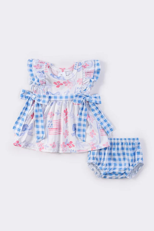 Patriotic Bow Flag 2pc Outfit