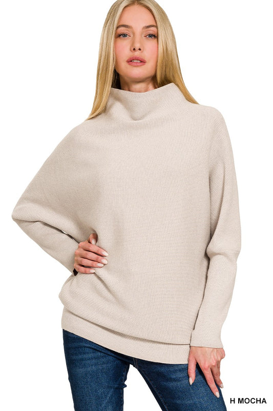 Mocha Viscose Dolman Sweater