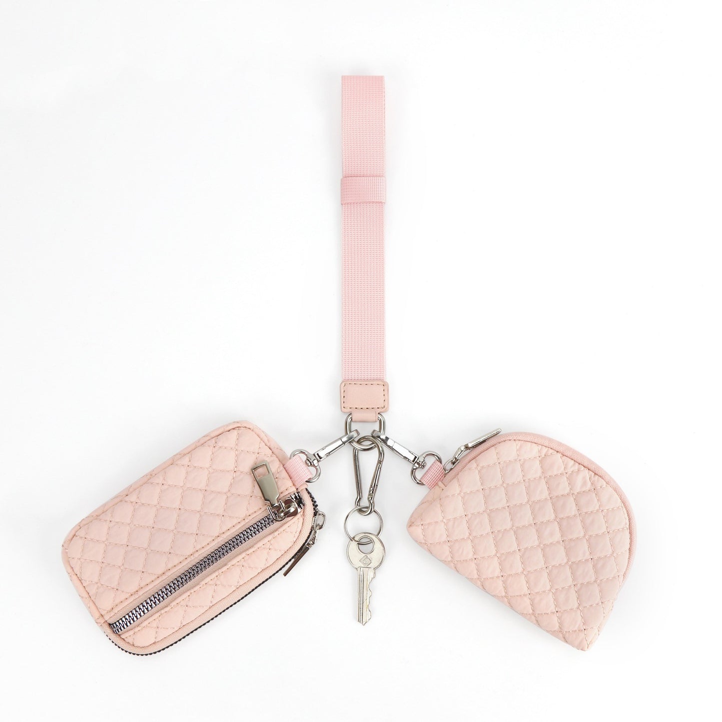 Blush/Blush Lulu 2pc Quilted Wallet Wristlet