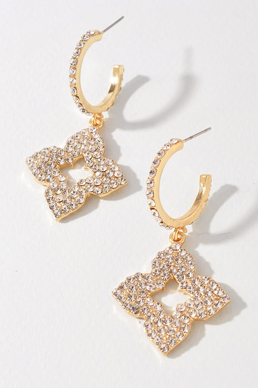 Rhinestone Hoop Earring