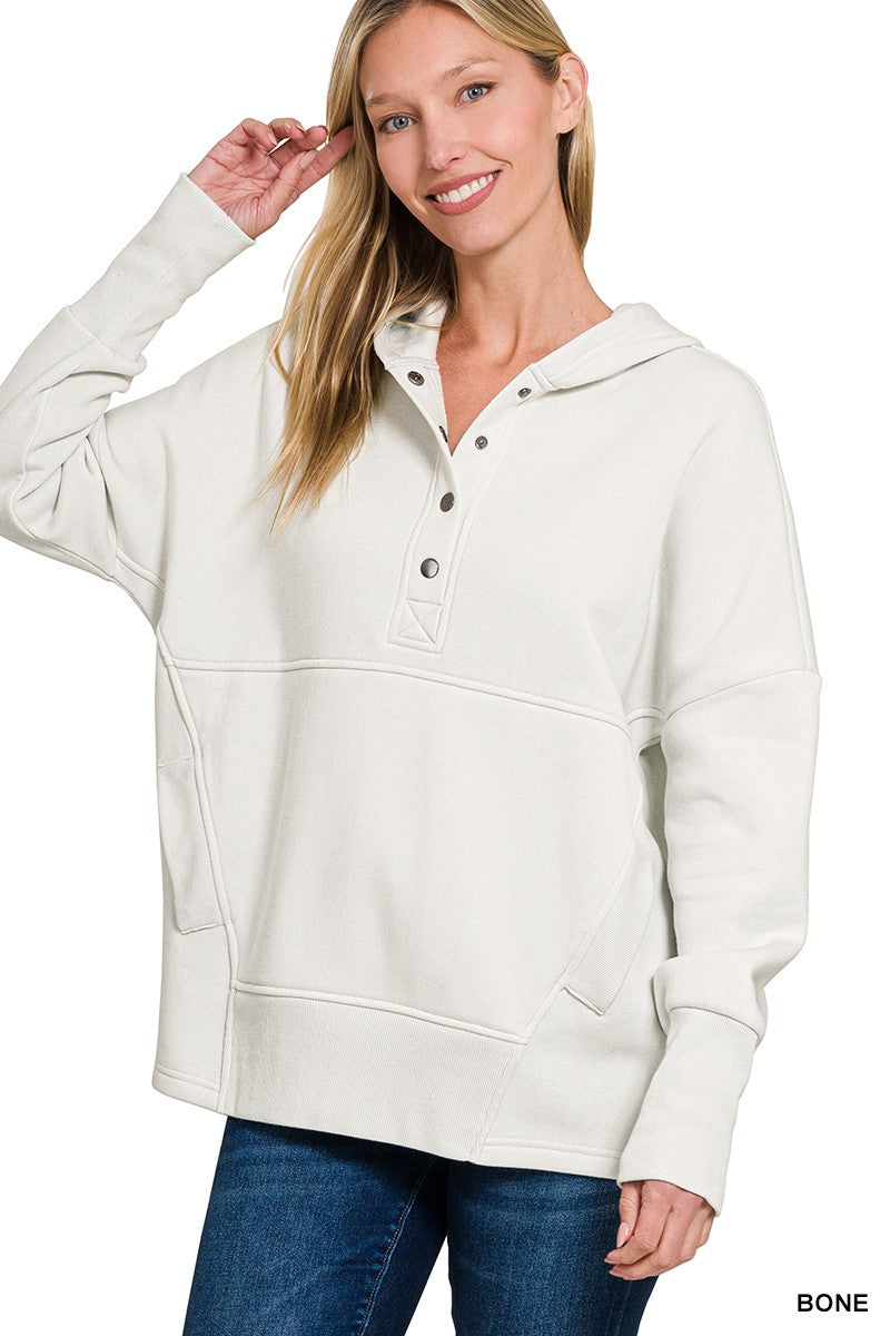 Fleece Sweatshirt Comfy in The Color Bone