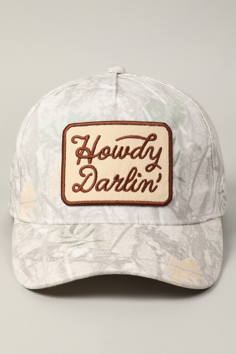 Howdy Darlin' Beige Camo Hat