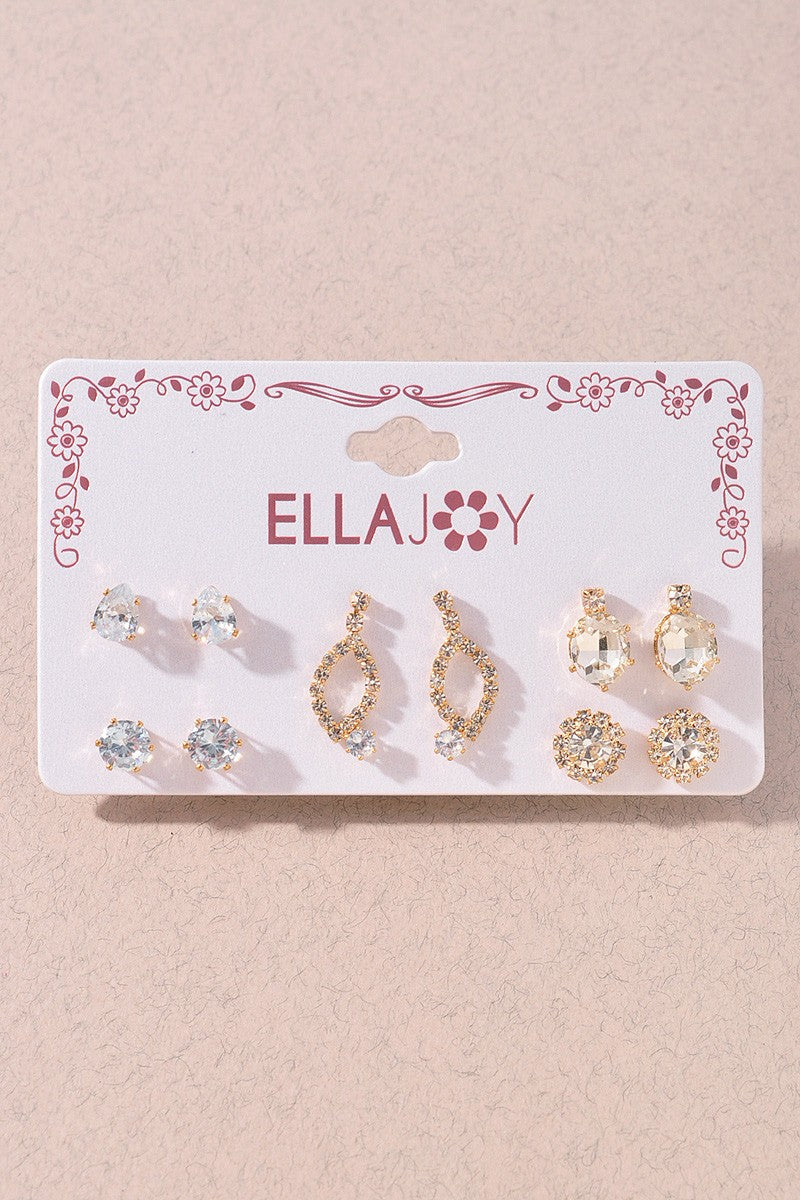 Rhinestone Gold Earrings