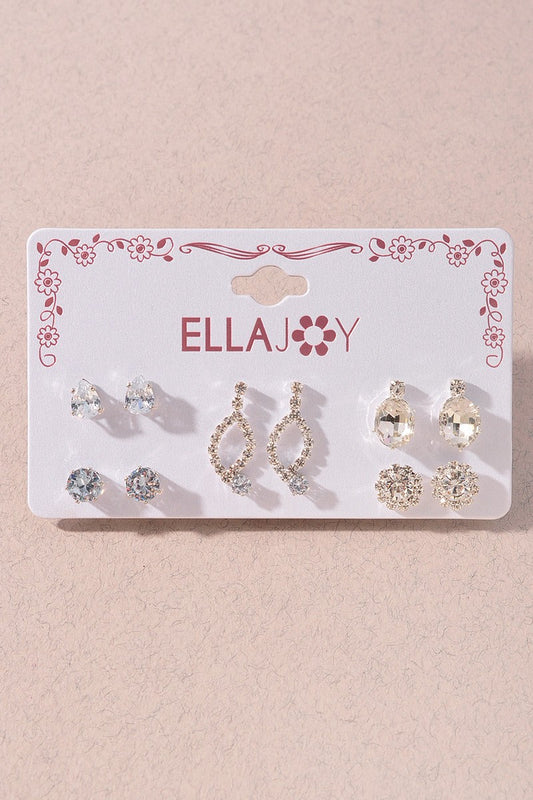 Rhinestone Silver Earrings