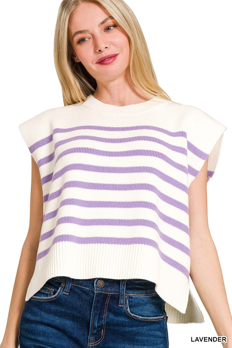 Lavender Stripe Sweater