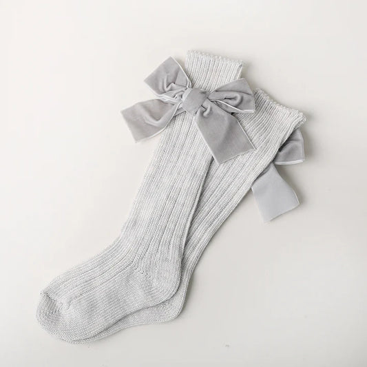 Girl's Gray Tall Socks