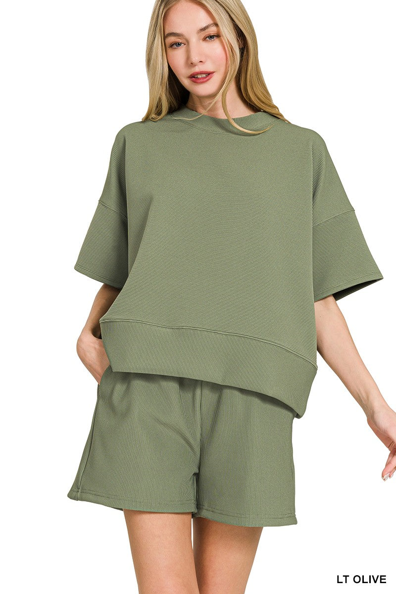 Lt. Olive 2Pc Short Set