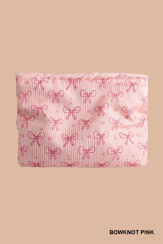 Bowknot Pink Cosmetic Bag