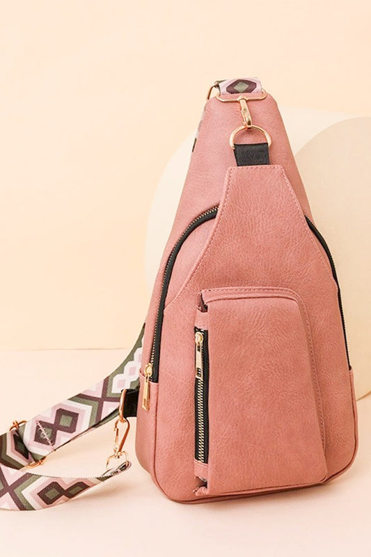 Tasha Crossbody Sling Bag in Lt Rose
