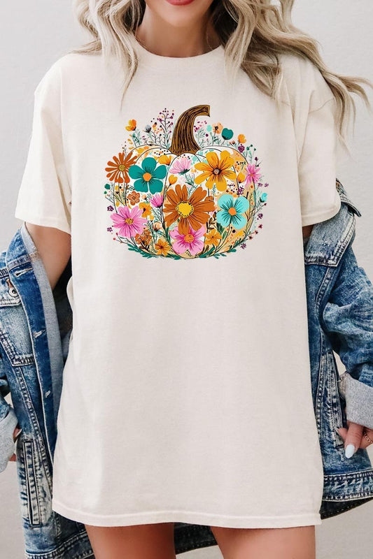 Floral Pumpkin Tee