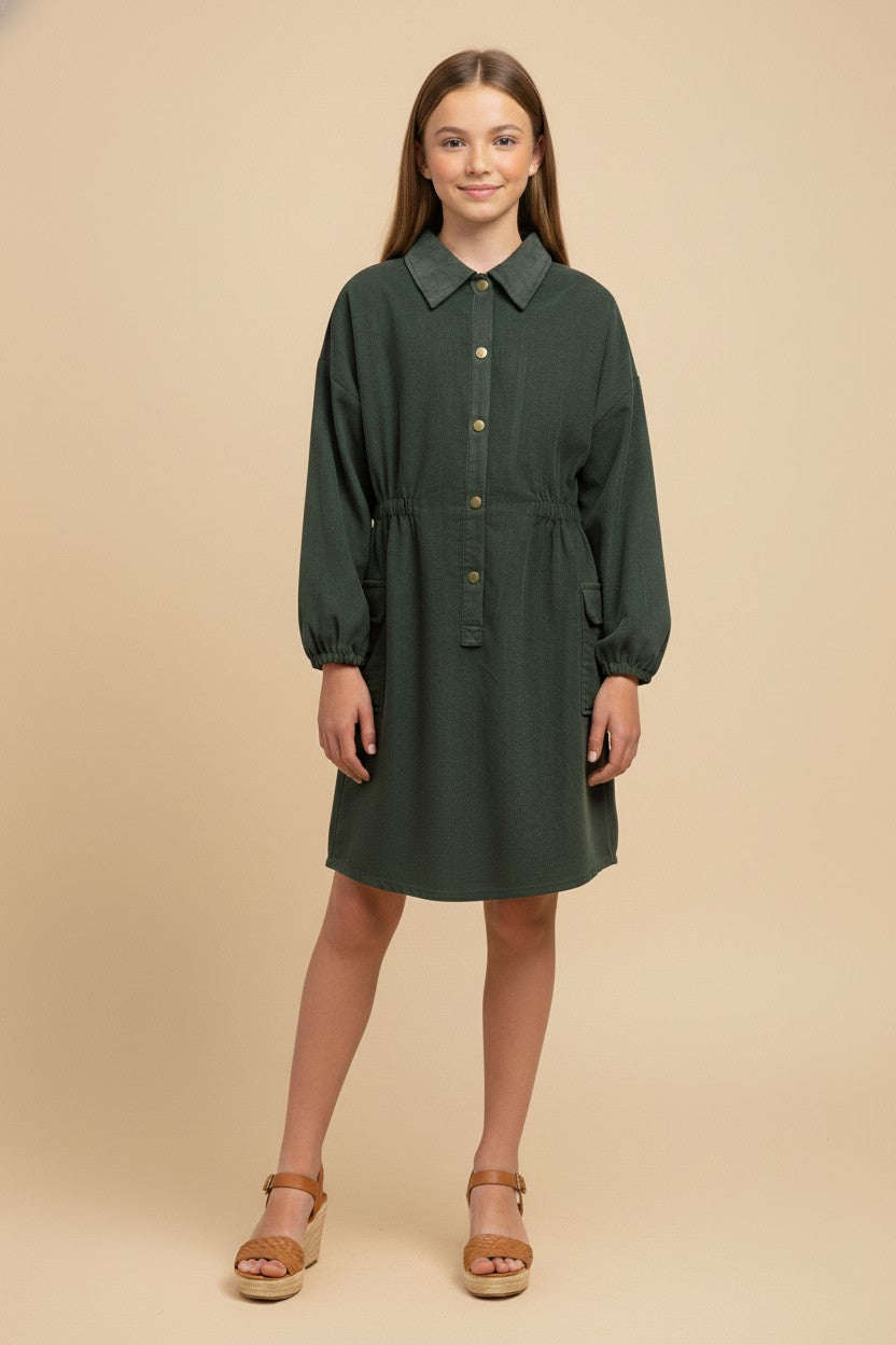 Olive Corduroy Dress by Hayden Los Angeles – Cardinal Creek Spaniels