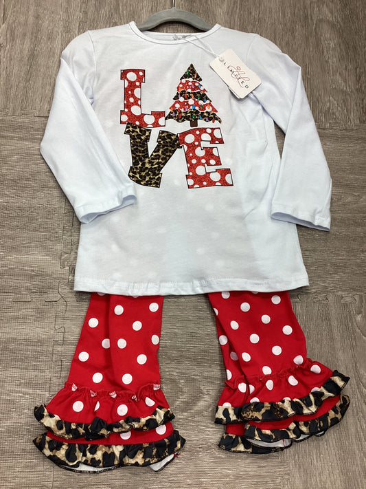 Girls LOVE Christmas Outfit