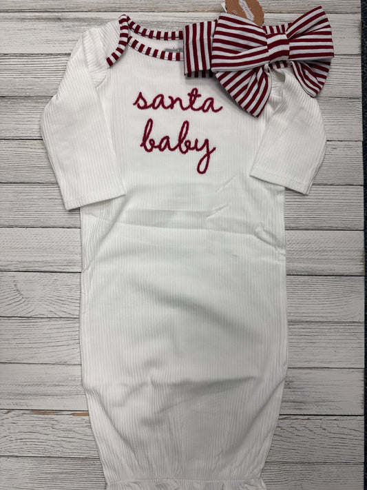 Santa Baby Girl Gown by Mudpie