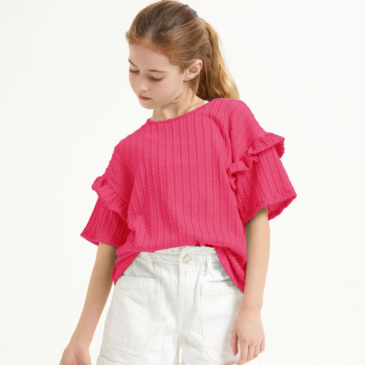 Pink Ruffle Top by Good Girl