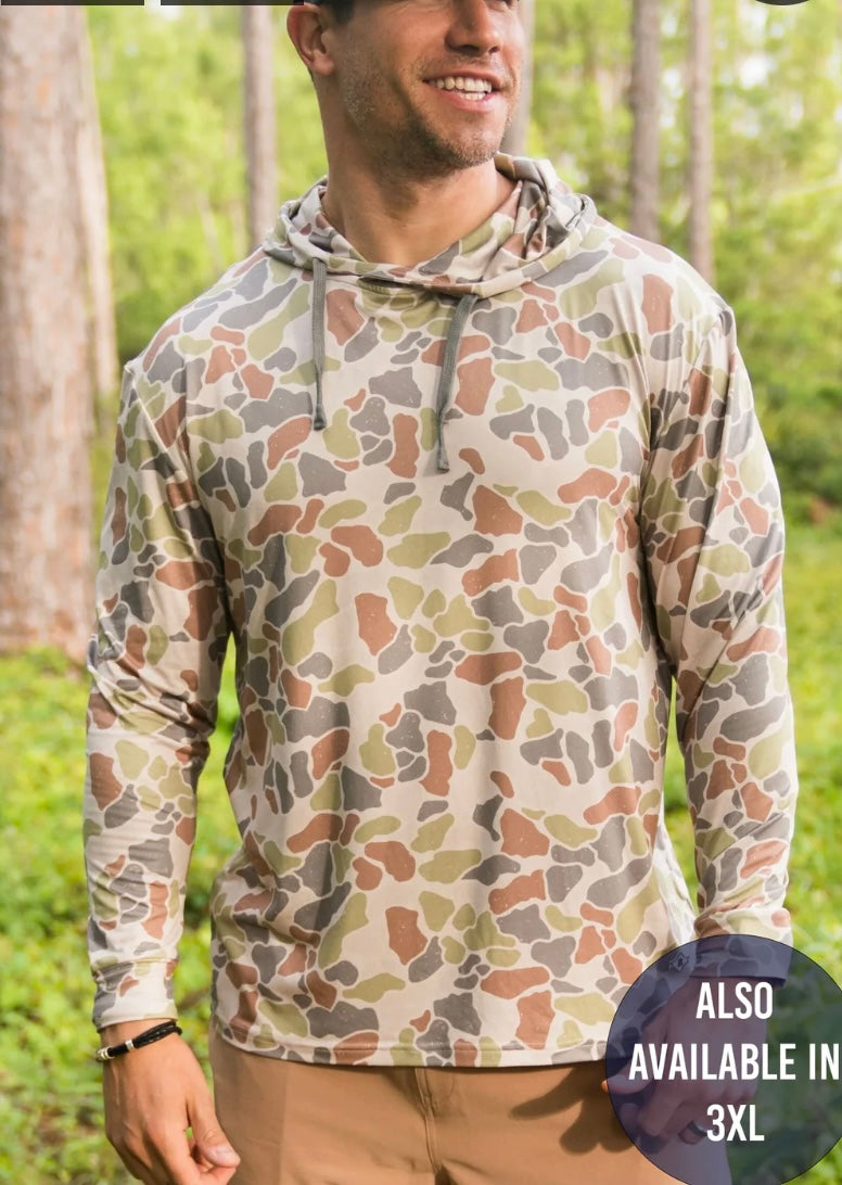 Burlebo Performance Hoodie Driftwood Camo