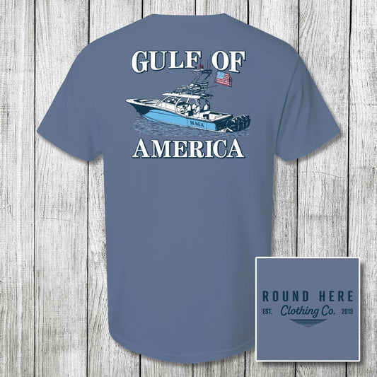 Gulf of America Tee in Blue jean