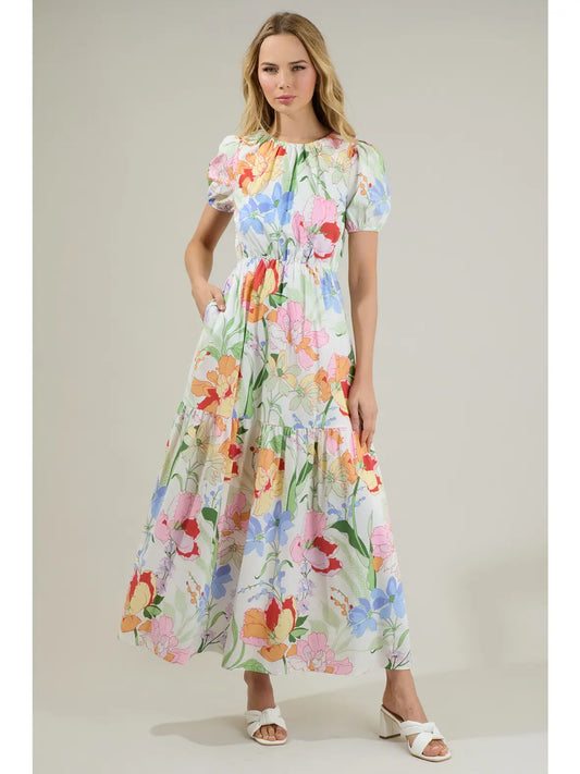 Juliet Floral Garden Becca Tiered Dress