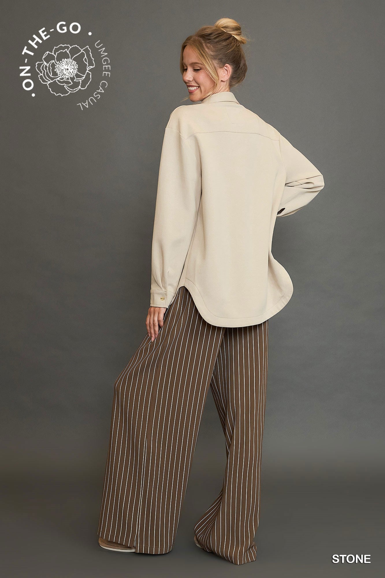 Luxeknit Shirt/Jacket in Stone by Umgee