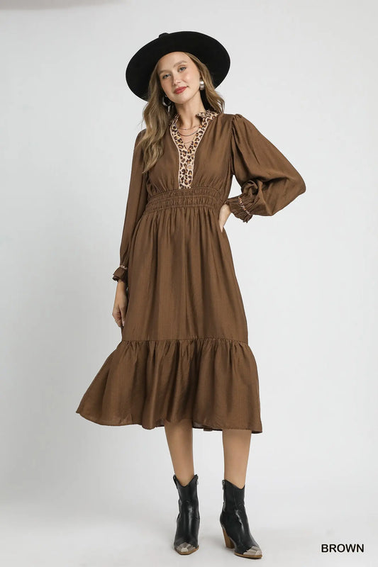 Coming Back For You Brown Dress by Umgee