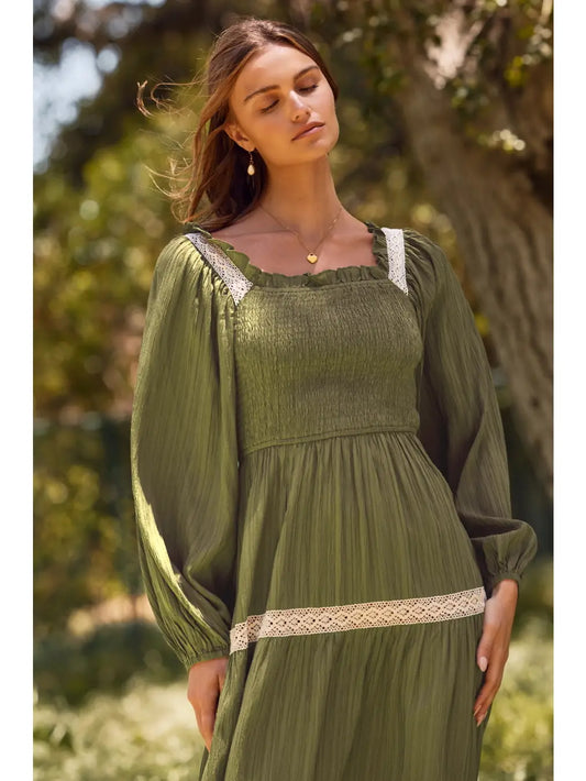 Olive Smocked Dress by Oddi