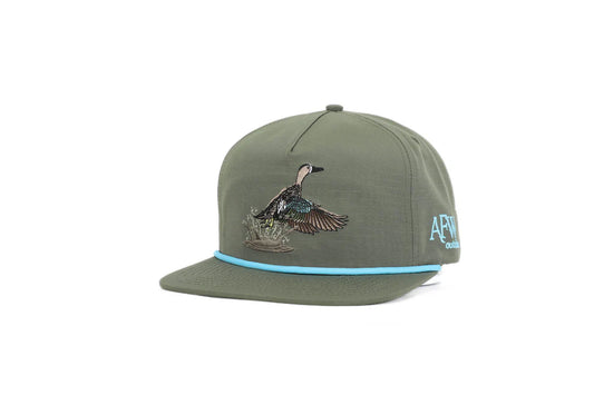 AFW Moss Green Blue Wing Teal Ripstop Hat