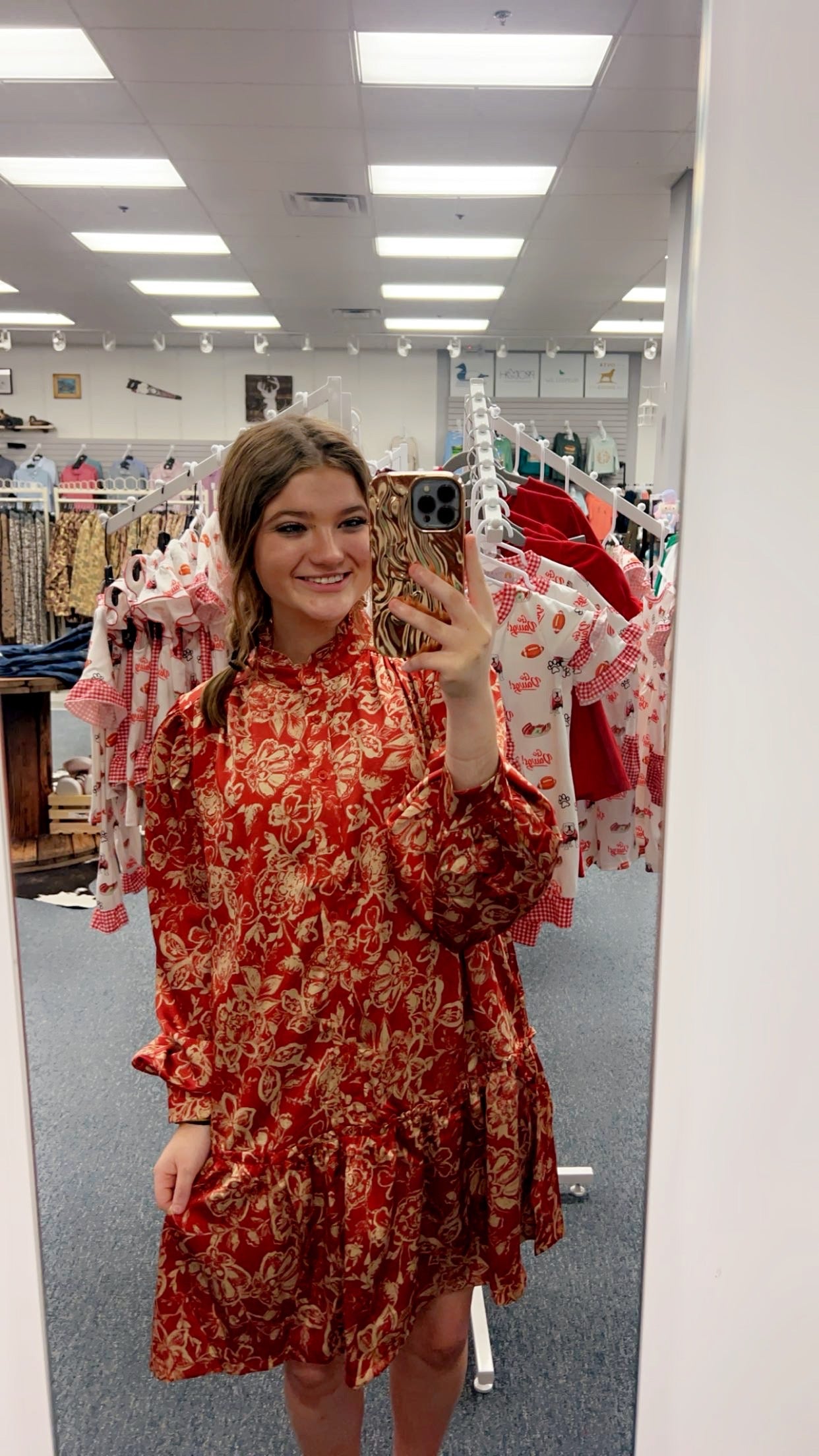 Lovely in Burgundy Floral Dress