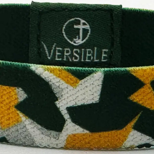 Versible Green/Yellow Camo Wristband