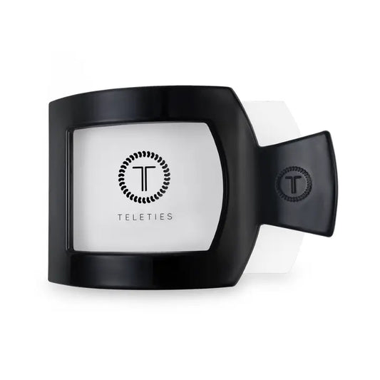 Teletie Jet Black Large Square Flat Hair Clip