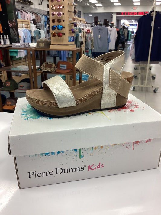 Kids Pierre Dumas Gold Strap Wedges