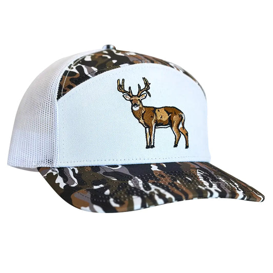 Embry Outdoors White Ranch 7 Panel "Buck" Hat