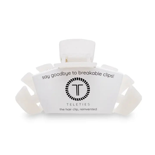 Teletie Classic Hair Clip Large Coconut White