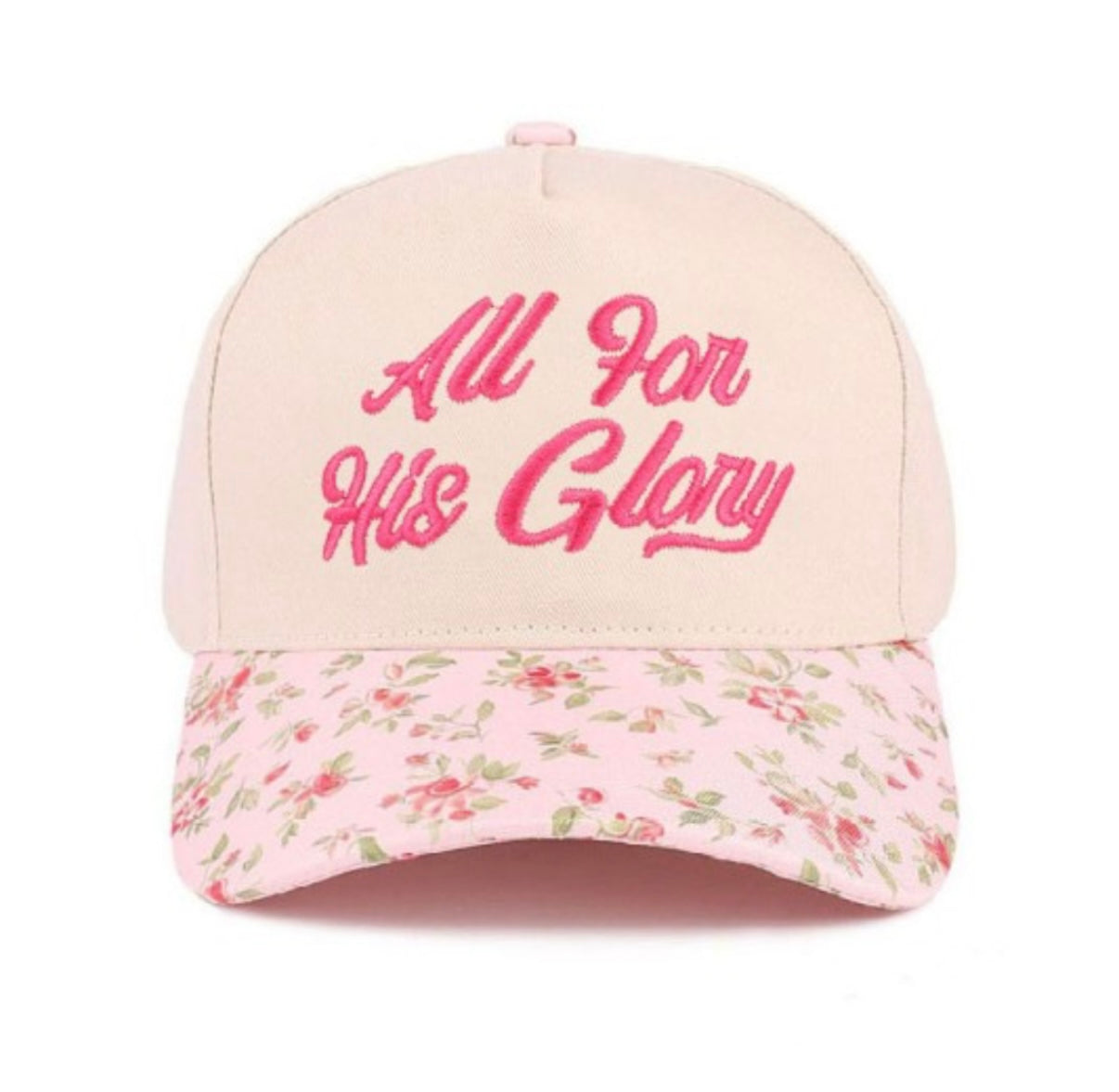All for His Glory Hat in Floral