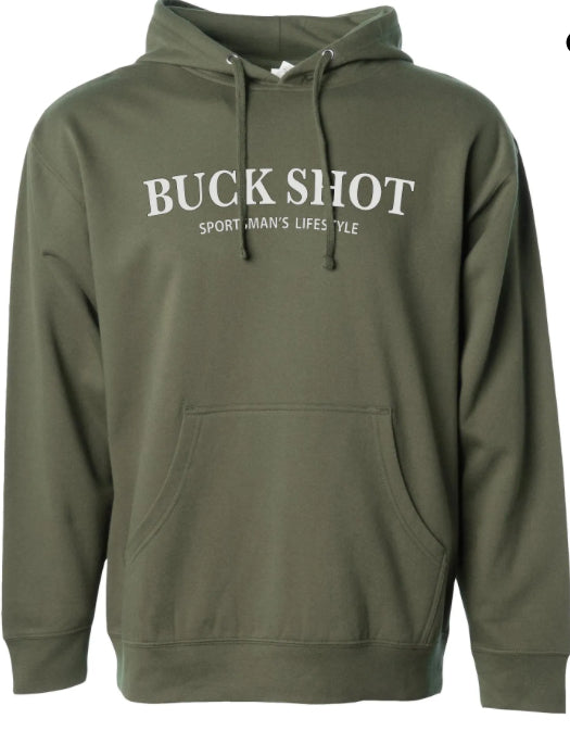 Buck Shot Apparel Heritage Hoodie Sweatshirt | Army Green