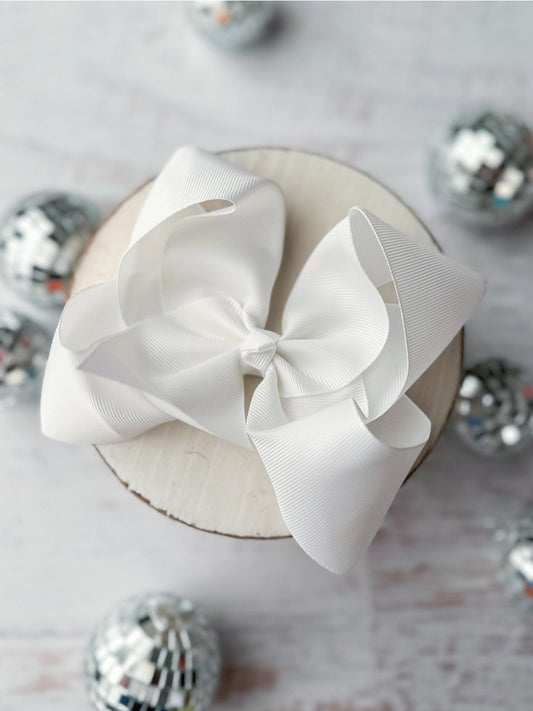 White 5.5" Hairbow